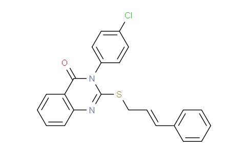 CAS No. 477735-14-1, 3-(4-Chlorophenyl)-2-(cinnamylthio)quinazolin-4(3H)-one