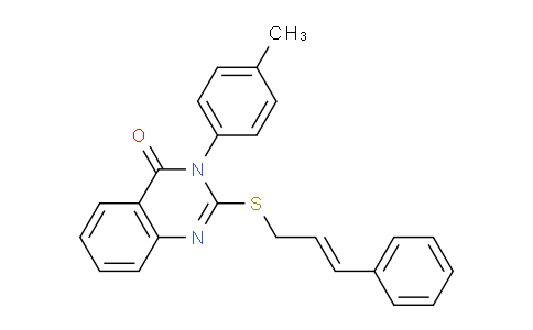 CAS No. 477735-16-3, 2-(Cinnamylthio)-3-(p-tolyl)quinazolin-4(3H)-one