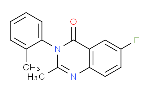 CAS No. 49579-01-3, 6-Fluoro-2-methyl-3-(o-tolyl)quinazolin-4(3H)-one