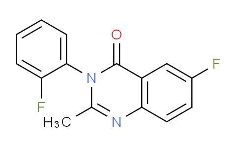 CAS No. 49579-08-0, 6-Fluoro-3-(2-fluorophenyl)-2-methylquinazolin-4(3H)-one