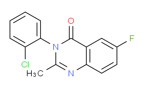 CAS No. 49579-12-6, 3-(2-Chlorophenyl)-6-fluoro-2-methylquinazolin-4(3H)-one