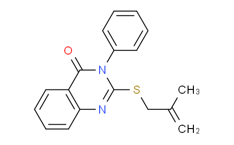 CAS No. 497246-02-3, 2-((2-Methylallyl)thio)-3-phenylquinazolin-4(3H)-one