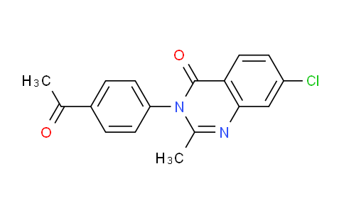CAS No. 503044-92-6, 3-(4-Acetylphenyl)-7-chloro-2-methylquinazolin-4(3H)-one