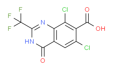 CAS No. 50419-74-4, 6,8-Dichloro-4-oxo-2-(trifluoromethyl)-3,4-dihydroquinazoline-7-carboxylic acid
