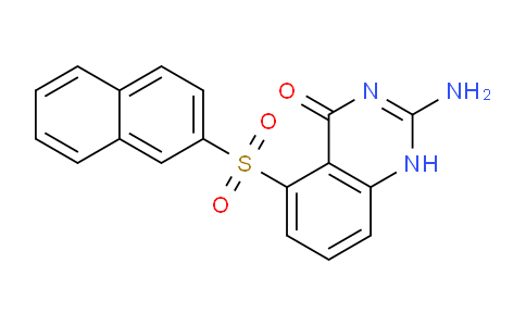 CAS No. 50828-21-2, 2-Amino-5-(naphthalen-2-ylsulfonyl)quinazolin-4(1H)-one