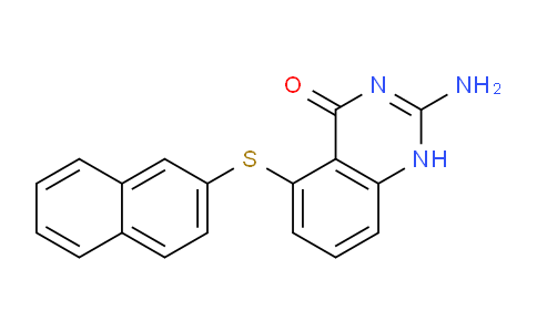 CAS No. 50930-12-6, 2-Amino-5-(naphthalen-2-ylthio)quinazolin-4(1H)-one