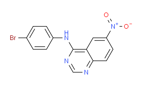 CAS No. 51687-16-2, N-(4-Bromophenyl)-6-nitroquinazolin-4-amine
