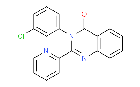 CAS No. 51991-71-0, 3-(3-Chlorophenyl)-2-(pyridin-2-yl)quinazolin-4(3H)-one