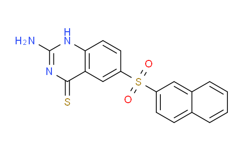 CAS No. 52979-00-7, 2-Amino-6-(naphthalen-2-ylsulfonyl)quinazoline-4(1H)-thione