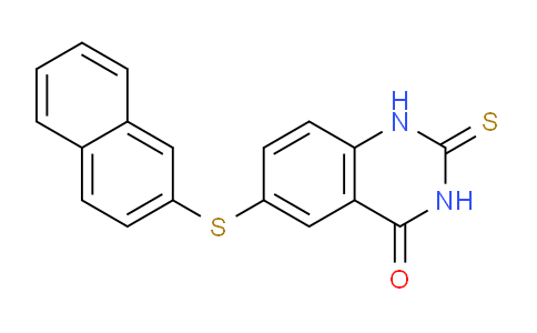 CAS No. 52979-04-1, 6-(Naphthalen-2-ylthio)-2-thioxo-2,3-dihydroquinazolin-4(1H)-one