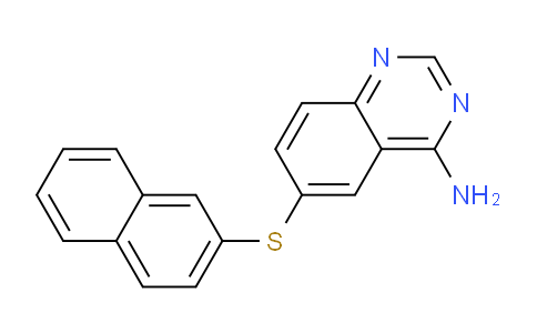 CAS No. 52979-15-4, 6-(Naphthalen-2-ylthio)quinazolin-4-amine