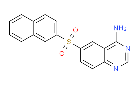 CAS No. 53159-19-6, 6-(Naphthalen-2-ylsulfonyl)quinazolin-4-amine