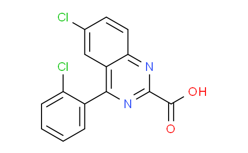 CAS No. 54643-79-7, 6-Chloro-4-(2-chlorophenyl)quinazoline-2-carboxylic acid