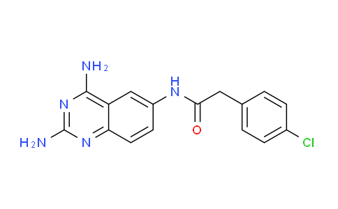 CAS No. 55096-48-5, 2-(4-Chlorophenyl)-N-(2,4-diaminoquinazolin-6-yl)acetamide