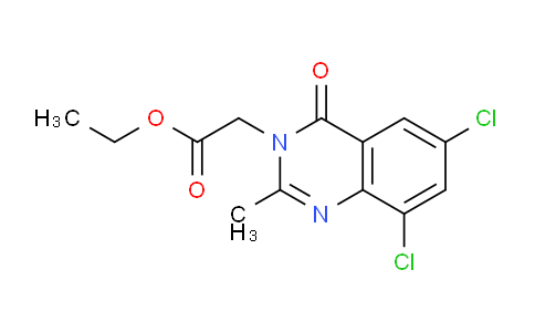 CAS No. 55469-83-5, Ethyl 2-(6,8-dichloro-2-methyl-4-oxoquinazolin-3(4H)-yl)acetate