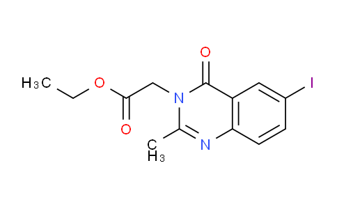 CAS No. 55480-22-3, Ethyl 2-(6-iodo-2-methyl-4-oxoquinazolin-3(4H)-yl)acetate