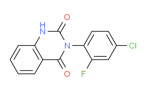 CAS No. 557064-58-1, 3-(4-Chloro-2-fluorophenyl)quinazoline-2,4(1H,3H)-dione
