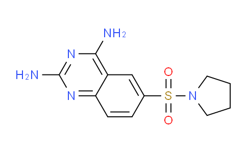CAS No. 56044-07-6, 6-(Pyrrolidin-1-ylsulfonyl)quinazoline-2,4-diamine