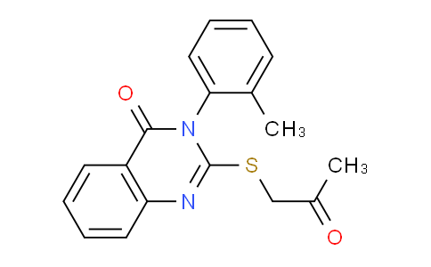 CAS No. 566146-48-3, 2-((2-Oxopropyl)thio)-3-(o-tolyl)quinazolin-4(3H)-one
