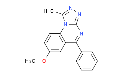 CAS No. 57370-24-8, 7-Methoxy-1-methyl-5-phenyl-[1,2,4]triazolo[4,3-a]quinazoline