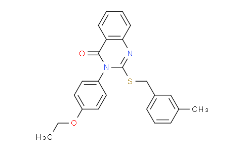 CAS No. 573930-30-0, 3-(4-Ethoxyphenyl)-2-((3-methylbenzyl)thio)quinazolin-4(3H)-one