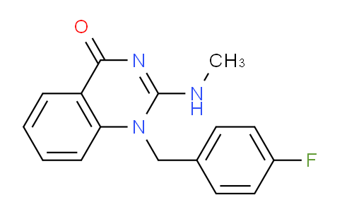 CAS No. 57513-50-5, 1-(4-Fluorobenzyl)-2-(methylamino)quinazolin-4(1H)-one