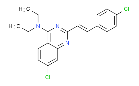 CAS No. 57942-26-4, (E)-7-Chloro-2-(4-chlorostyryl)-N,N-diethylquinazolin-4-amine