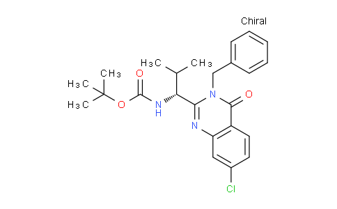 CAS No. 587881-33-2, (R)-tert-Butyl (1-(3-benzyl-7-chloro-4-oxo-3,4-dihydroquinazolin-2-yl)-2-methylpropyl)carbamate