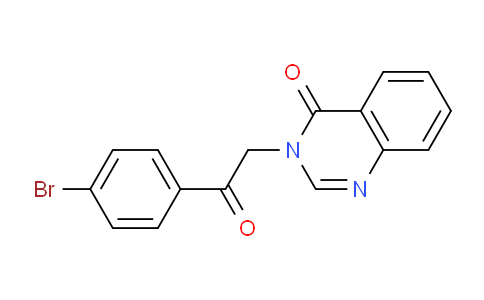 CAS No. 60007-52-5, 3-(2-(4-Bromophenyl)-2-oxoethyl)quinazolin-4(3H)-one