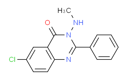 CAS No. 60512-90-5, 6-Chloro-3-(methylamino)-2-phenylquinazolin-4(3H)-one