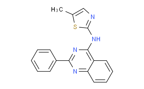 CAS No. 606092-72-2, 5-Methyl-N-(2-phenylquinazolin-4-yl)thiazol-2-amine