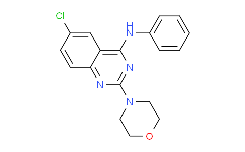 CAS No. 60973-41-3, 6-Chloro-2-morpholino-N-phenylquinazolin-4-amine