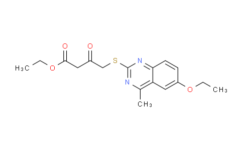 CAS No. 6105-58-4, Ethyl 4-((6-ethoxy-4-methylquinazolin-2-yl)thio)-3-oxobutanoate