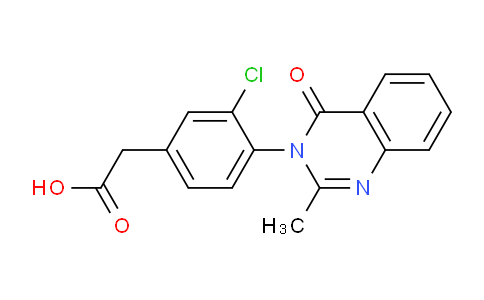 CAS No. 61126-59-8, 2-(3-Chloro-4-(2-methyl-4-oxoquinazolin-3(4H)-yl)phenyl)acetic acid