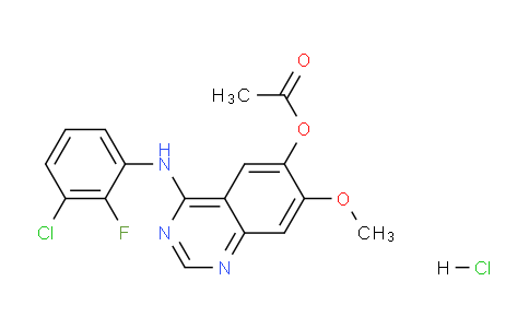 CAS No. 612501-80-1, 4-((3-Chloro-2-fluorophenyl)amino)-7-methoxyquinazolin-6-yl acetate hydrochloride