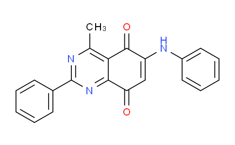 CAS No. 61416-83-9, 4-Methyl-2-phenyl-6-(phenylamino)quinazoline-5,8-dione
