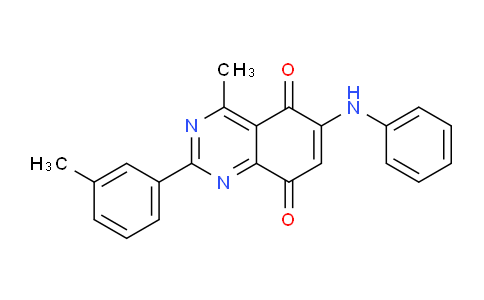 CAS No. 61416-84-0, 4-Methyl-6-(phenylamino)-2-(m-tolyl)quinazoline-5,8-dione