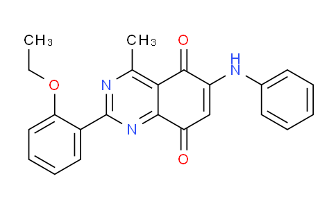 CAS No. 61416-85-1, 2-(2-Ethoxyphenyl)-4-methyl-6-(phenylamino)quinazoline-5,8-dione