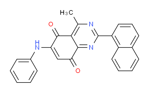 CAS No. 61416-88-4, 4-Methyl-2-(naphthalen-1-yl)-6-(phenylamino)quinazoline-5,8-dione