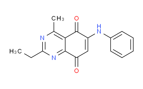 CAS No. 61416-90-8, 2-Ethyl-4-methyl-6-(phenylamino)quinazoline-5,8-dione