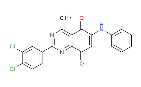 CAS No. 61462-71-3, 2-(3,4-Dichlorophenyl)-4-methyl-6-(phenylamino)quinazoline-5,8-dione