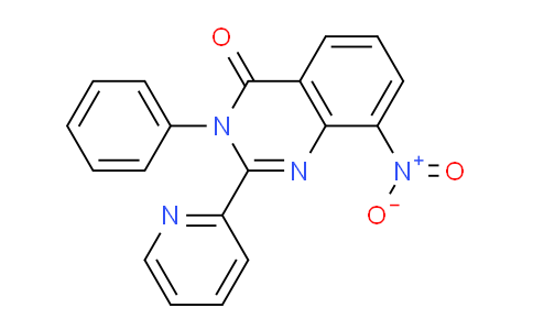 CAS No. 61524-48-9, 8-Nitro-3-phenyl-2-(pyridin-2-yl)quinazolin-4(3H)-one