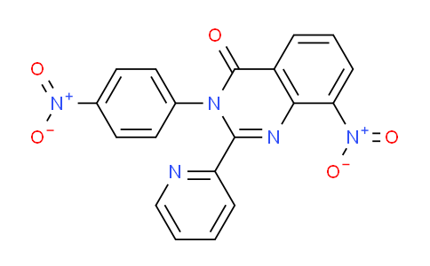 CAS No. 61524-50-3, 8-Nitro-3-(4-nitrophenyl)-2-(pyridin-2-yl)quinazolin-4(3H)-one