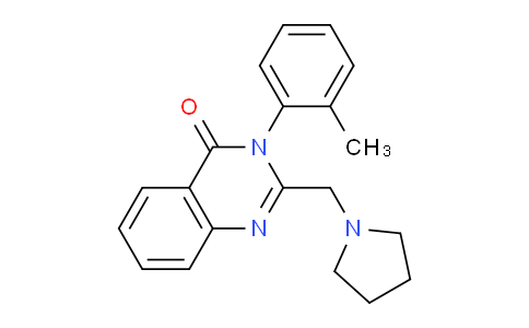 CAS No. 61554-58-3, 2-(Pyrrolidin-1-ylmethyl)-3-(o-tolyl)quinazolin-4(3H)-one