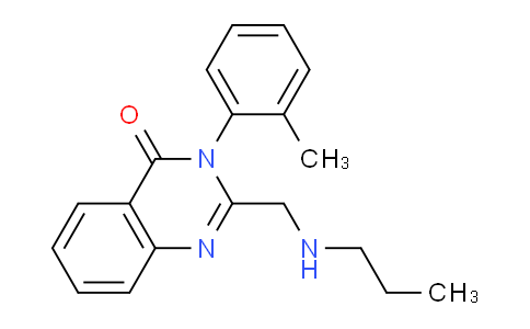 CAS No. 61554-59-4, 2-((Propylamino)methyl)-3-(o-tolyl)quinazolin-4(3H)-one