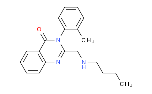 CAS No. 61554-62-9, 2-((Butylamino)methyl)-3-(o-tolyl)quinazolin-4(3H)-one