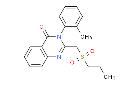 CAS No. 61554-70-9, 2-((Propylsulfonyl)methyl)-3-(o-tolyl)quinazolin-4(3H)-one