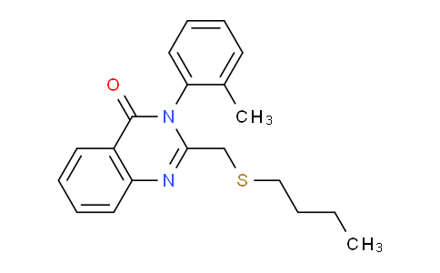 CAS No. 61554-71-0, 2-((Butylthio)methyl)-3-(o-tolyl)quinazolin-4(3H)-one