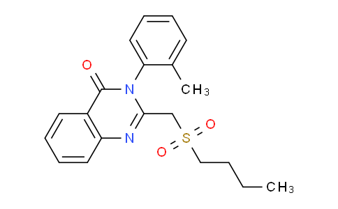 CAS No. 61554-72-1, 2-((Butylsulfonyl)methyl)-3-(o-tolyl)quinazolin-4(3H)-one