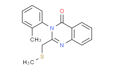 CAS No. 61554-73-2, 2-((Methylthio)methyl)-3-(o-tolyl)quinazolin-4(3H)-one